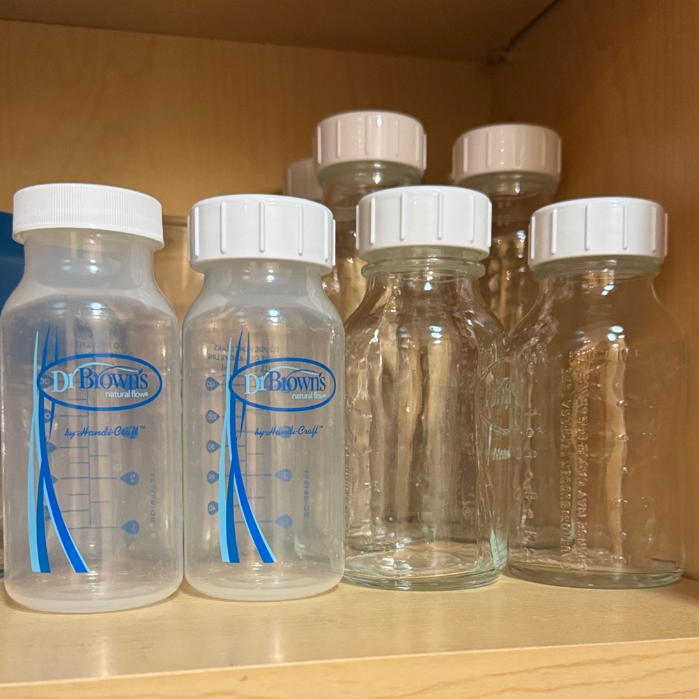 Dr Brown Glass Bottles Narrow 4oz  8oz. 8 bottles total - Picture 6 of 6